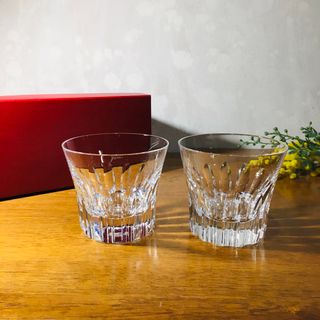 バカラ(Baccarat)の【廃盤】Baccarat バカラ　Etna エトナ　ロックグラスペア　箱付き(タンブラー)