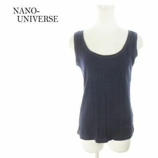 ナノユニバース(nano・universe)のナノユニバース ノースリーブカットソー リブ F 紺 210524MN2A(カットソー(半袖/袖なし))