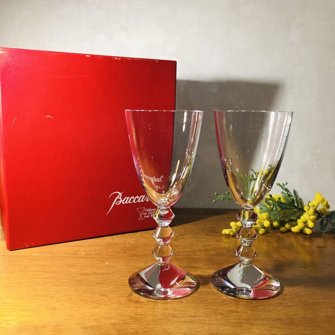 キッチン/食器【美品】Baccarat　バカラ　Vega　ベガ　ワイングラスペア　箱付き