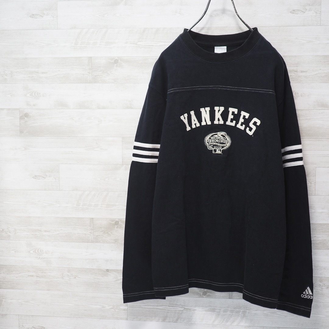 adidas(アディダス)のADIDAS×YANKEES ワールドシリーズ2003 L/S Tee -M メンズのトップス(Tシャツ/カットソー(七分/長袖))の商品写真