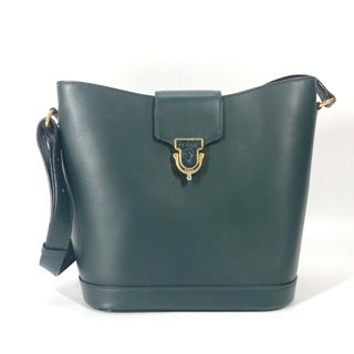 セリーヌ(celine)のセリーヌ CELINE バケツ型 ヴィンテージ 肩掛け ショルダーバッグ レザー グリーン(ショルダーバッグ)