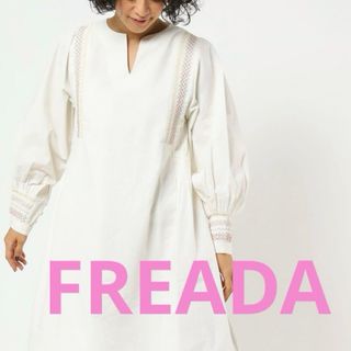 フリークスストア(FREAK'S STORE)のFREADA 長袖刺繍ワンピース(ロングワンピース/マキシワンピース)