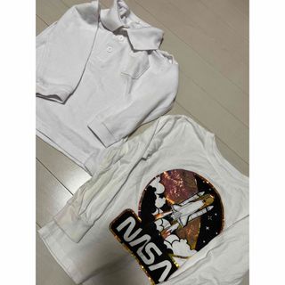 エイチアンドエム(H&M)の990円　100cm H&Mトップス＆白ポロシャツ(Tシャツ/カットソー)