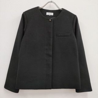 atelier naruse 未使用品 beaver wool no collar jacket フォーマルライン 定価34100円 ノーカラージャケット アトリエナルセ【中古】4-0124T♪(ノーカラージャケット)