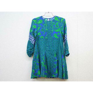 ステラマッカートニー(Stella McCartney)の【春物 新入荷!】▼ステラ マッカートニーキッズ/Stella McCartney kids▼104cm位(4) ワンピース 青×緑×白×黒 【中古】 子供服 キッズ kids 女の子 春秋 onepi 402042(ワンピース)