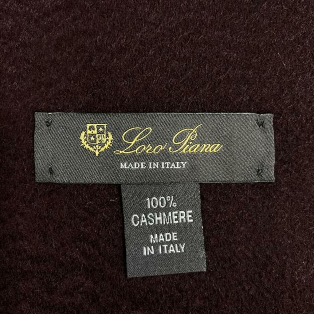 LORO PIANA(ロロピアーナ)のロロピアーナ マフラー美品  - ボルドー レディースのファッション小物(マフラー/ショール)の商品写真