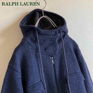 ラルフローレン(Ralph Lauren)のポロジーンズ ラルフローレン ミリタリー ニット パーカー ニットブルゾン(ニット/セーター)