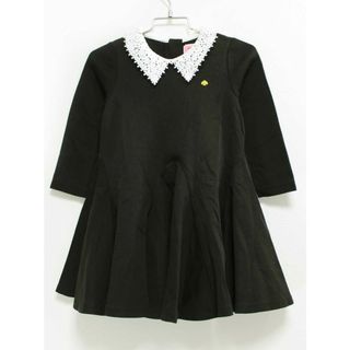 ケイトスペードニューヨーク(kate spade new york)の【春物 新入荷!】[ケイトスペードニューヨーク/kate spade new york kids]100cm 長袖ワンピース 黒×白 '21年製【中古】子供服 キッズ kids 女の子 春秋 onepi 402042(ワンピース)