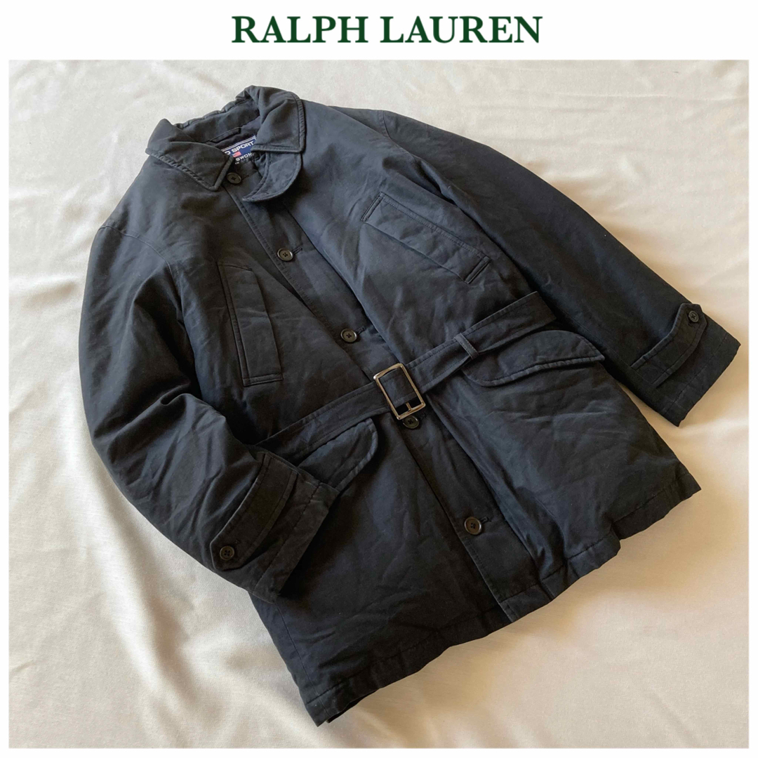 Ralph Lauren(ラルフローレン)のビンテージ ポロスポーツ ラルフローレン ベルト ダウンコート ダウンジャケット レディースのジャケット/アウター(ダウンコート)の商品写真