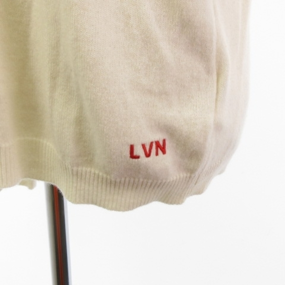 LIVIANA CONTI(リビアナコンティ)のリビアナコンティ カシミヤ混 カーディガン ワンポイント刺繍 白系 40 レディースのトップス(カーディガン)の商品写真