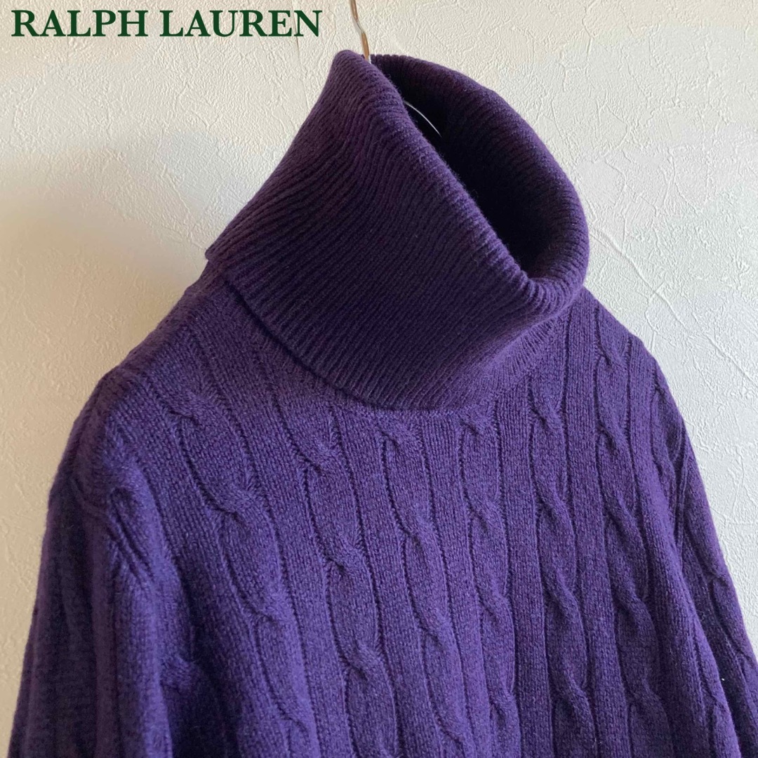 Ralph Lauren(ラルフローレン)のラルフローレン スポーツ ウール アンゴラ タートルネック ケーブルニット S レディースのトップス(ニット/セーター)の商品写真