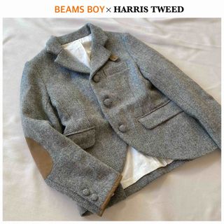 Harris Tweed - ビームスボーイ ハリスツイード レザー エルボーパッチ テーラードジャケット