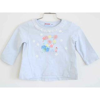 ミキハウス(mikihouse)の【春物 新入荷!】†ミキハウス/MIKIHOUSE†80cm 長袖Tシャツ/長袖カットソー/ロンT 水色【中古】子供服 キッズ kids ベビー服 baby 女の子 春秋冬 tops 402042(Ｔシャツ)