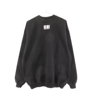 VTMNTS ブイティーエムエヌティーエス 22SS Barcode Crew Sweat Black バーコード ロゴスウェット トレーナー ブラック VL14CW100B(スウェット)