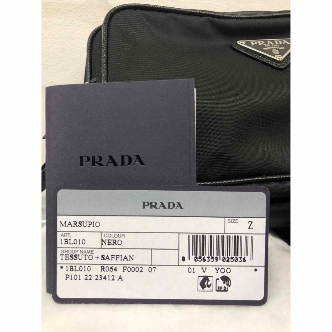 PRADA(プラダ)のPRADA プラダ サフィアーノ テスート ボディバッグ ウエストポーチ 黒 メンズのバッグ(ボディーバッグ)の商品写真