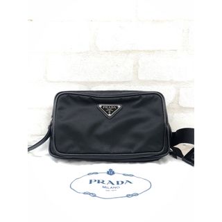 プラダ(PRADA)のPRADA プラダ サフィアーノ テスート ボディバッグ ウエストポーチ 黒(ボディーバッグ)