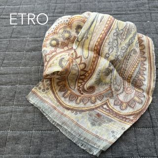 エトロ(ETRO)のETRO エトロ ストール マフラー スカーフ ペイズリー ロゴ(ストール/パシュミナ)