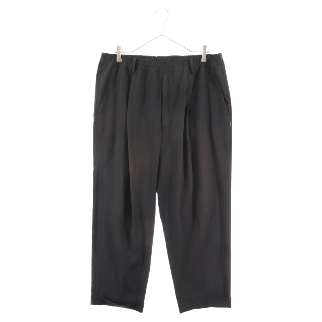 BUDSPOOL バッズプール APHRODITE GANG EASY PLEATED TROUSERS アフロディーテギャング イージプレス トラウザーズスラックスパンツ ブラック61センチ裾幅