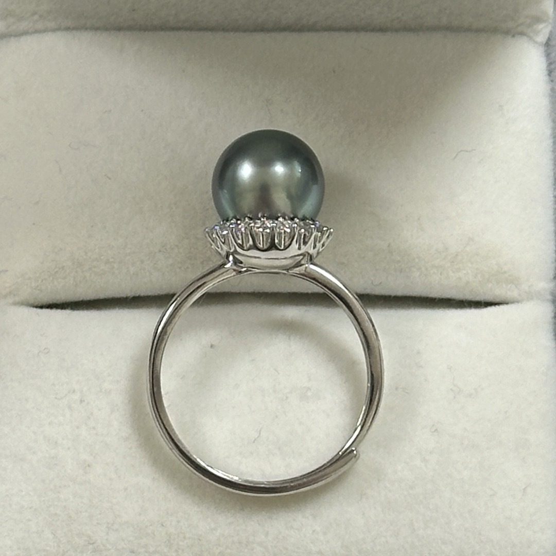 タヒチ黒蝶真珠リング　指輪　天然色　本真珠 レディースのアクセサリー(リング(指輪))の商品写真