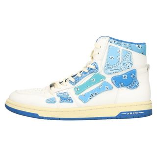 アミリ(AMIRI)のAMIRI アミリ SKEL TOP HI BANDANA スケル バンダナ ハイカットスニーカー US10/28cm ホワイト/ブルー PS22MFS016(スニーカー)