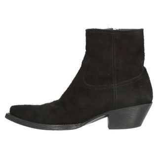 サンローラン(Saint Laurent)のSAINT LAURENT PARIS サンローランパリ WYATT BOOTS ワイアット ブーツ スエードレザーブーツ ブラック 530825 40(ドレス/ビジネス)