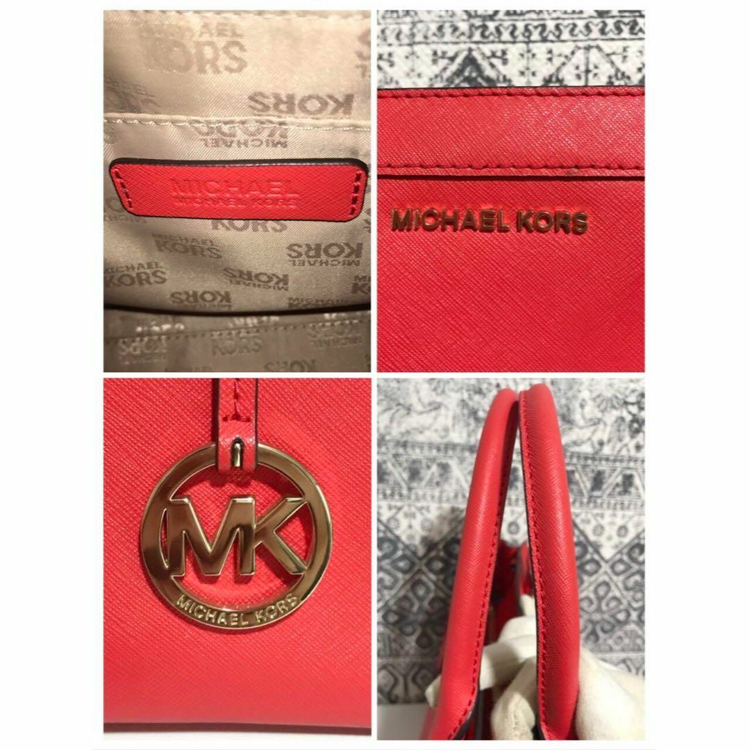 Michael Kors(マイケルコース)の【極美品】MICHAEL KORS マイケルコース ハンドバッグ トート レッド レディースのバッグ(ハンドバッグ)の商品写真