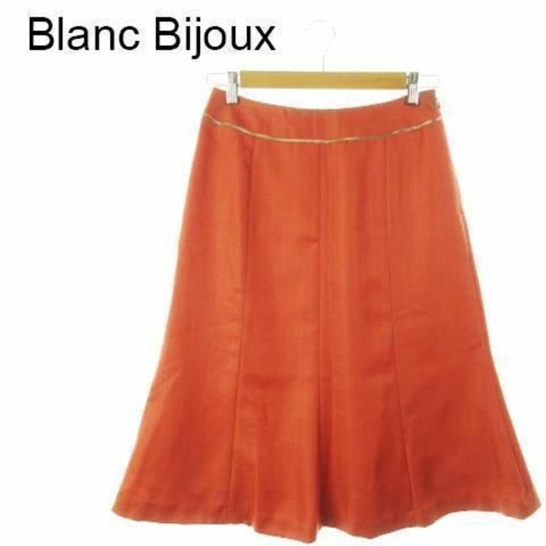 Blanc Bijoux フレアスカート 9 オレンジ 220622AH2A レディースのスカート(ひざ丈スカート)の商品写真