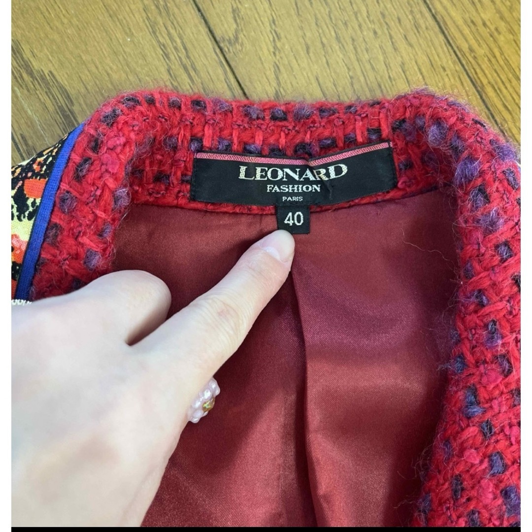 LEONARD(レオナール)の♡本日限定お値下♡LEONARD ツイード セットアップ♡美品 40 レディースのジャケット/アウター(テーラードジャケット)の商品写真