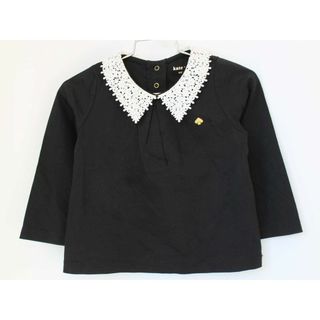 【春物 新入荷!】[ケイトスペードニューヨーク/kate spade new york kids]90cm 長袖Tシャツ/長袖カットソー/ロンT 黒×白【中古】子供服 キッズ kids ベビー服 baby 女の子 春秋 onepi 402042