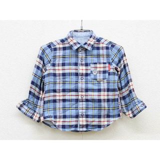 ミキハウス(mikihouse)の【春物 新入荷!】▼ミキハウス/MIKIHOUSE▼90cm リバーシブルシャツ 青×白×黄色％水色  【中古】子供服 キッズ kids ベビー服 baby  男の子 春秋冬 tops 402042(シャツ/カットソー)