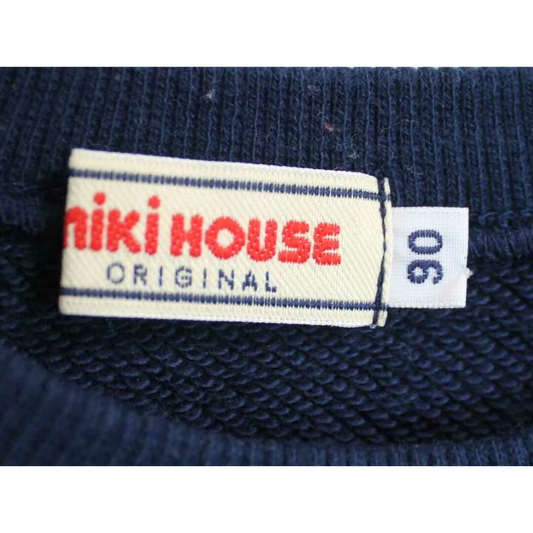 mikihouse(ミキハウス)の【春物 新入荷!】〓ミキハウス/mikihouse〓90cm トレーナー/スウェット/スエット ネイビー×レッド【中古】 子供服 キッズ kids ベビー服 baby 男の子 女の子 春秋冬 tops 402042 キッズ/ベビー/マタニティのベビー服(~85cm)(その他)の商品写真