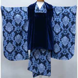 七五三 三歳 男児 女児 兼用 被布着物フルセット WAKKA NO39649(和服/着物)
