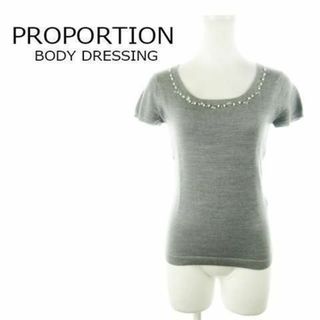 プロポーションボディドレッシング(PROPORTION BODY DRESSING)のプロポーションボディドレッシング 半袖セーター ウール混 220627AH2A(ニット/セーター)