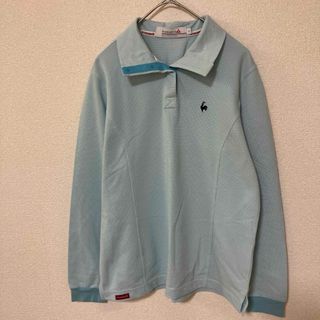 ルコックスポルティフ(le coq sportif)のle coq sportif 　長袖ポロシャツ　レディース　水色　M(ウエア)