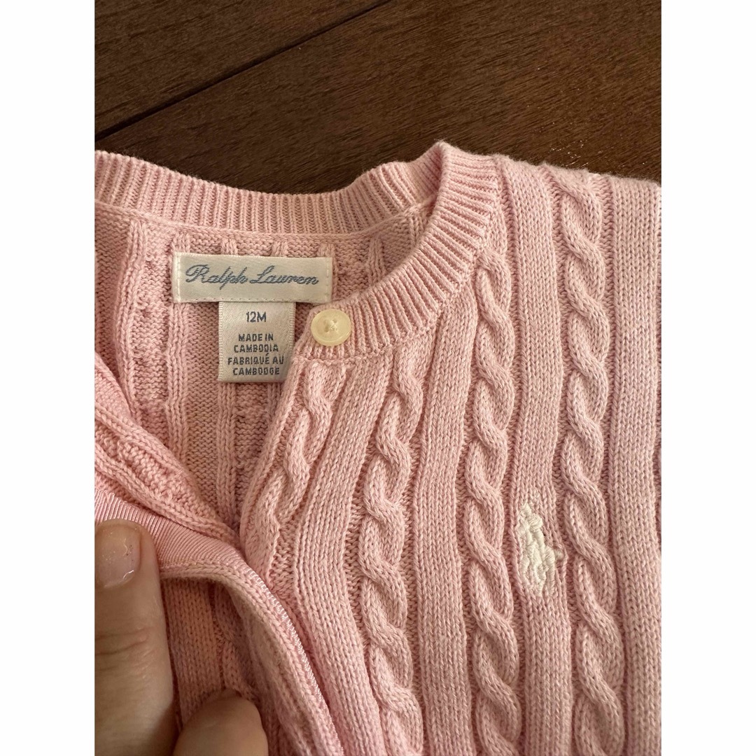 Ralph Lauren(ラルフローレン)のラルフローレン　ロンパース　カーディガン　スタイ キッズ/ベビー/マタニティのベビー服(~85cm)(ロンパース)の商品写真