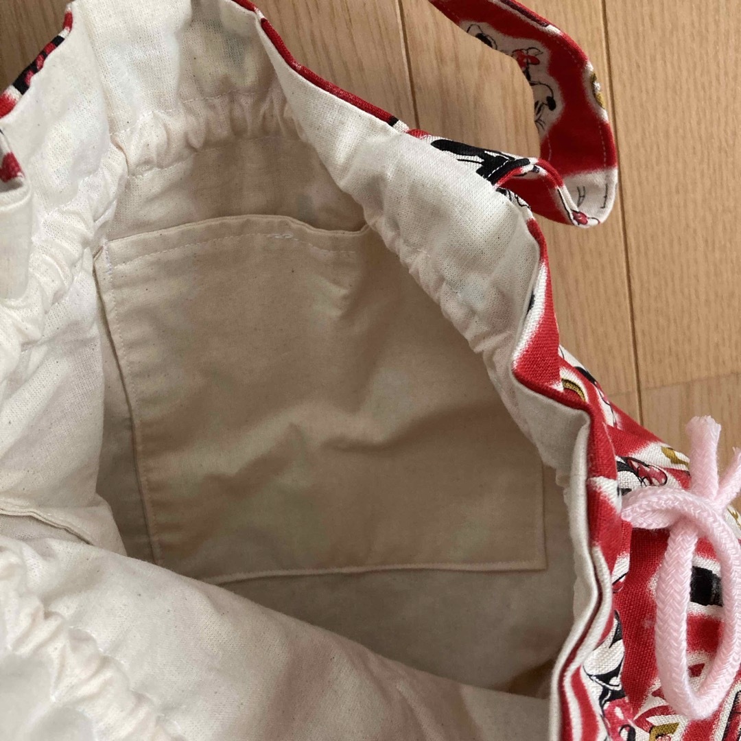 ミニーマウス(ミニーマウス)のハンドメイド　巾着バッグ ハンドメイドのファッション小物(バッグ)の商品写真