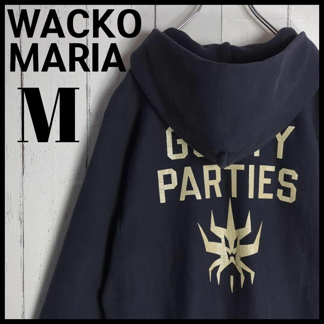 WACKO MARIA ワコマリア　バックプリントジップパーカー　ブラック　美品WACKOMARIA