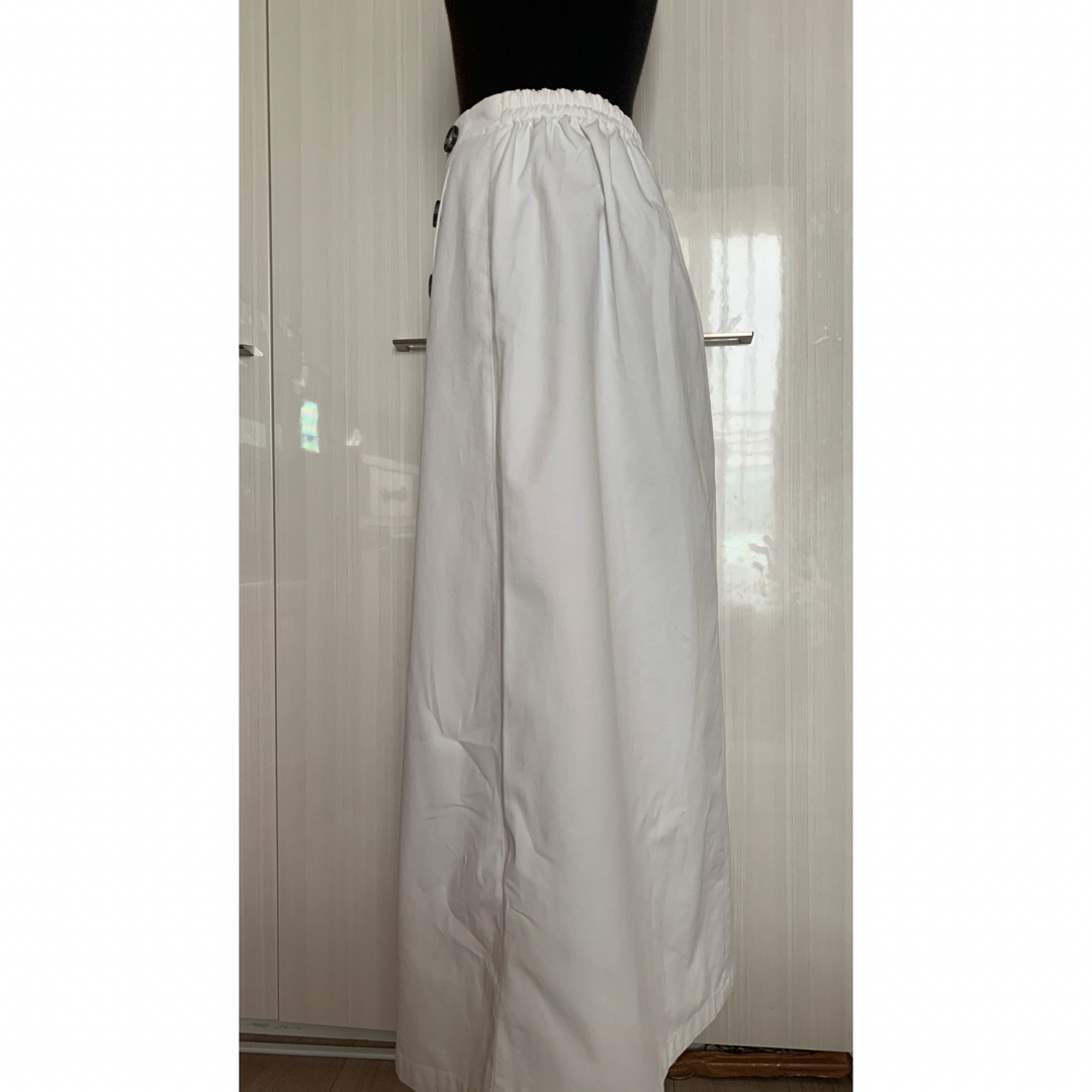 BACK NUMBER(バックナンバー)のデニム ロングスカート ホワイト レディースのスカート(ロングスカート)の商品写真