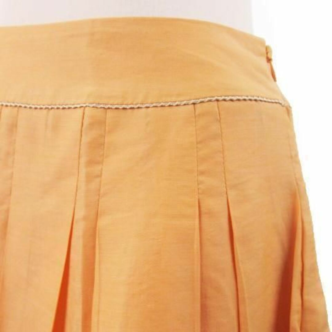 grove(グローブ)のグローブ スカート フレア プリーツ 春夏 Sオレンジ 220723AH16A レディースのスカート(ひざ丈スカート)の商品写真