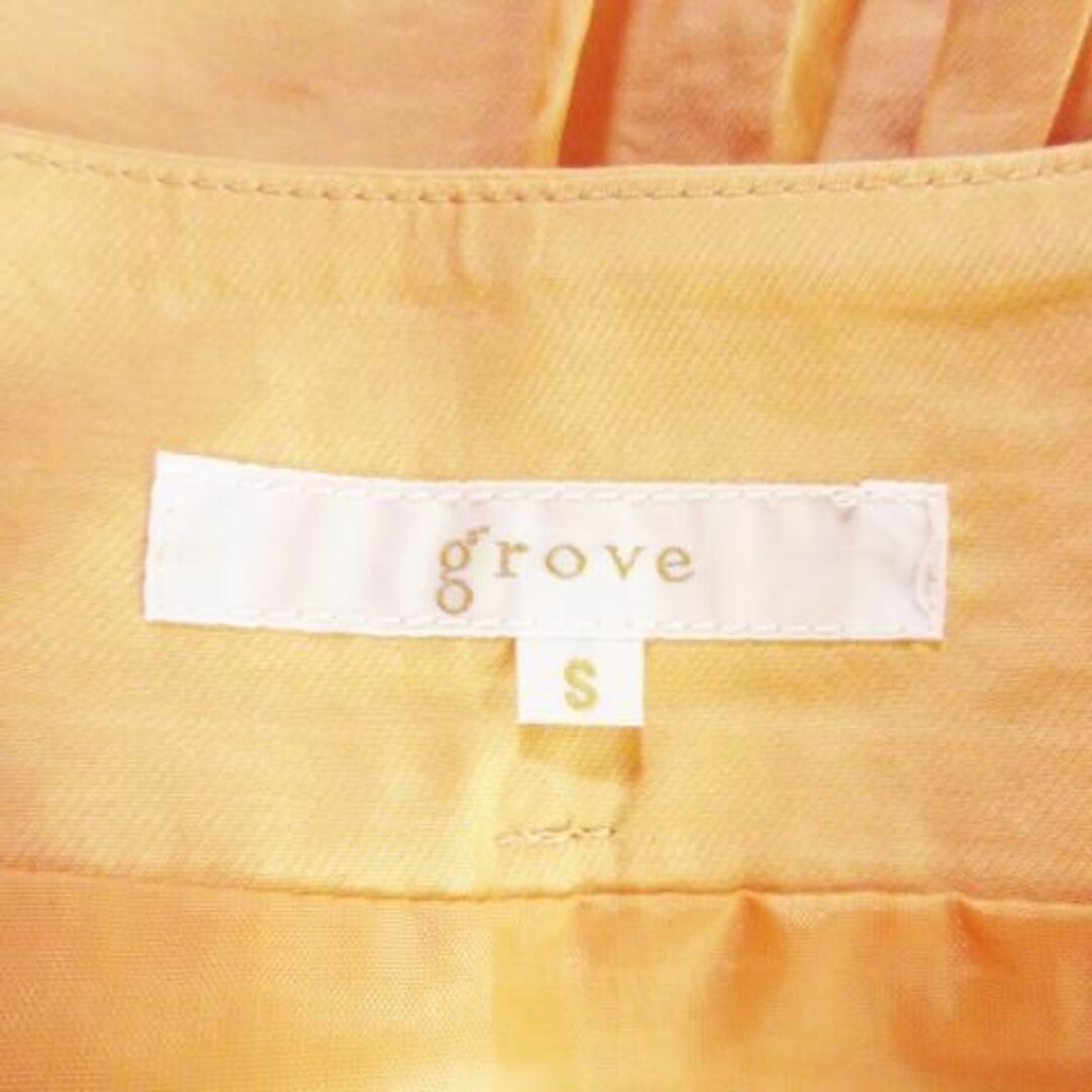grove(グローブ)のグローブ スカート フレア プリーツ 春夏 Sオレンジ 220723AH16A レディースのスカート(ひざ丈スカート)の商品写真