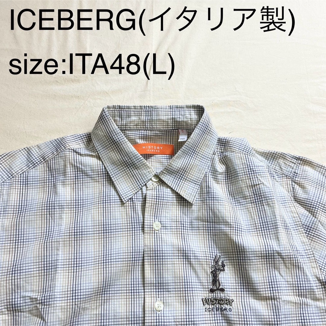 ICEBERG(アイスバーグ)のICEBERGビンテージコットンシャドーチェックシャツ(イタリア製) メンズのトップス(シャツ)の商品写真