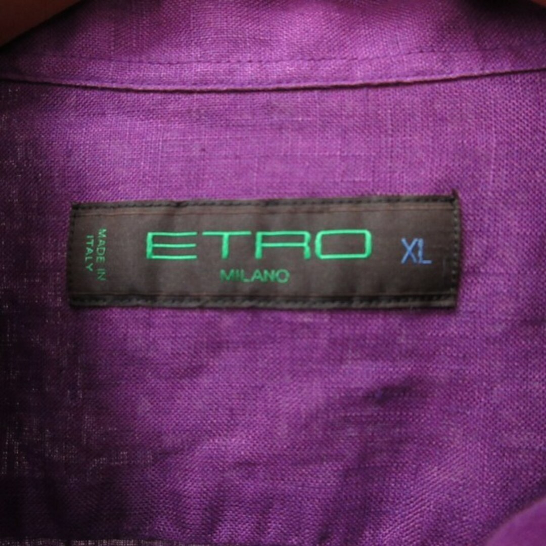 ETRO(エトロ)のエトロ ETRO 近年 リネンシャツ 花柄 紫 XL 20135 IBO47 メンズのトップス(シャツ)の商品写真