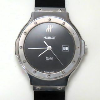 HUBLOT - 美品 稼働品 ウブロ HUBLOT MDM クオーツ 腕時計 社外バンド