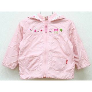 ミキハウス(mikihouse)の【春物 新入荷!】◇ミキハウス/MIKI HOUSE◇90cm ナイロンジャンパー/ナイロンブルゾン/ウィンドブレーカー ピンク リバーシブル フード取外可 うさこちゃん【中古】子供服 キッズ kids ベビー服 baby 女の子 春秋 otr 402042(ジャケット/コート)