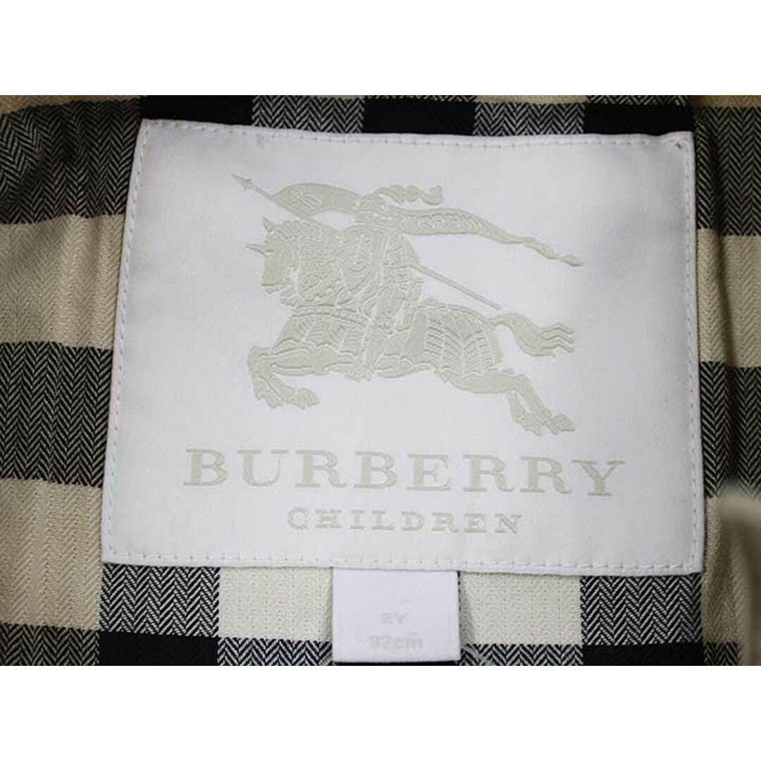 BURBERRY(バーバリー)の【春物 新入荷!】▼バーバリー/BURBERRY▼92cm(2Y) コート ベージュ×黒【中古】子供服 キッズ kids ベビー服 baby 女の子 春秋 otr 402042 キッズ/ベビー/マタニティのベビー服(~85cm)(ジャケット/コート)の商品写真