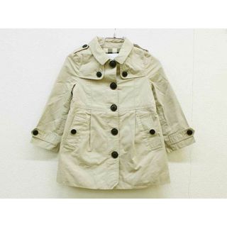 バーバリー(BURBERRY)の【春物 新入荷!】▼バーバリー/BURBERRY▼92cm(2Y) コート ベージュ×黒【中古】子供服 キッズ kids ベビー服 baby 女の子 春秋 otr 402042(ジャケット/コート)