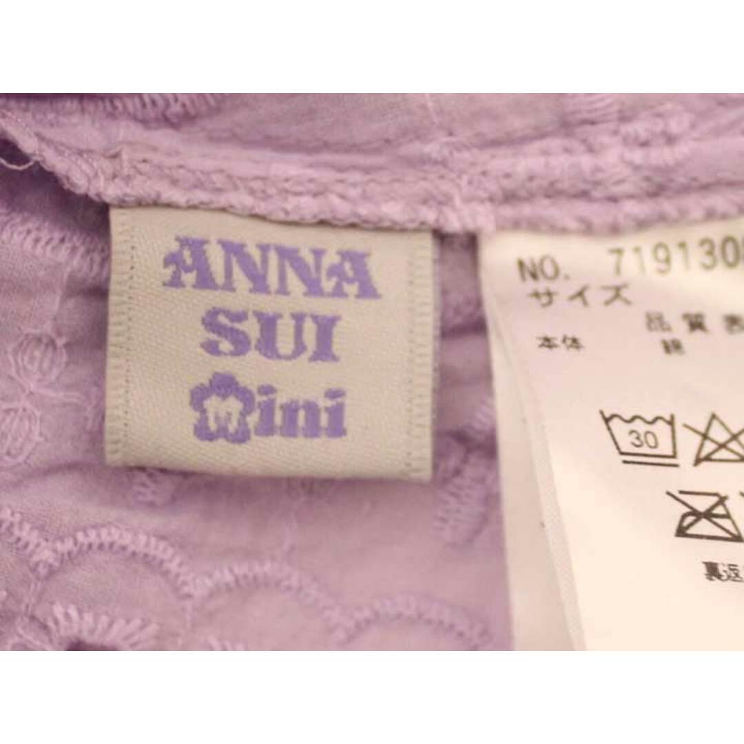 ANNA SUI(アナスイ)の【春物 新入荷!】〓アナスイミニ/ANNA SUI mini〓120cm ワンピース/ジャンパースカート  パープル【中古】子供服 キッズ kids 女の子 春夏 onepi 402042 キッズ/ベビー/マタニティのベビー服(~85cm)(ワンピース)の商品写真