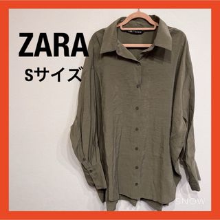 ザラ(ZARA)のZARA（ザラ）カーキロングシャツ(シャツ/ブラウス(長袖/七分))