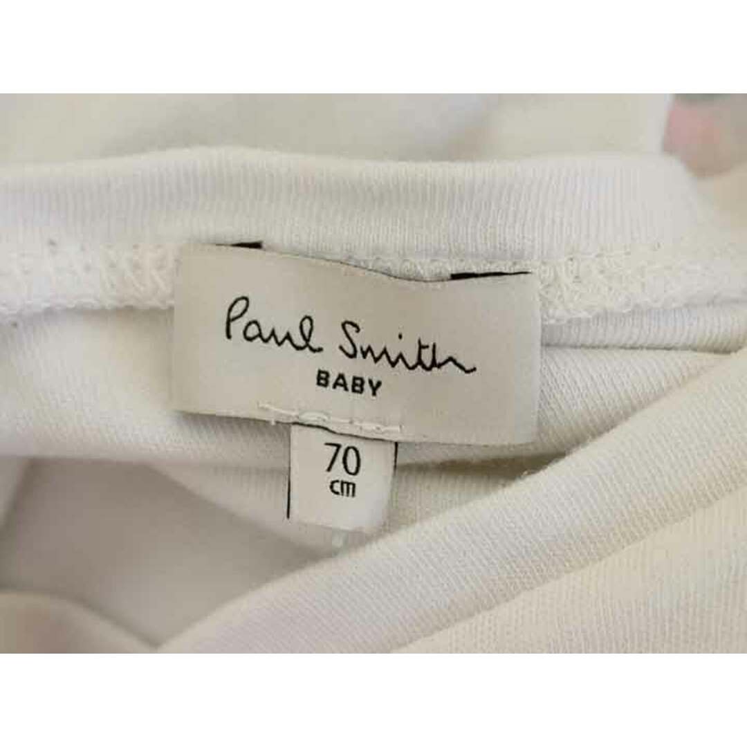 Paul Smith(ポールスミス)の【春物 新入荷!】†ポールスミスベビー/Paul Smith baby†70cm 長袖カバーオール/ロンパース 白【中古】子供服 キッズ kids ベビー服 baby 男の子 女の子 春秋 onepi 402042 キッズ/ベビー/マタニティのベビー服(~85cm)(カバーオール)の商品写真