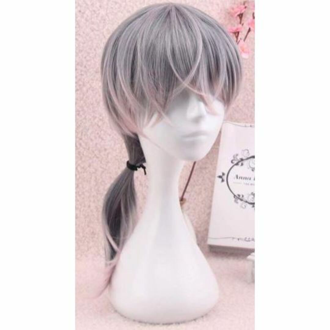 ウィッグ ロング グレー ピンク ブルー グラデーション コスプレ 普段使い
